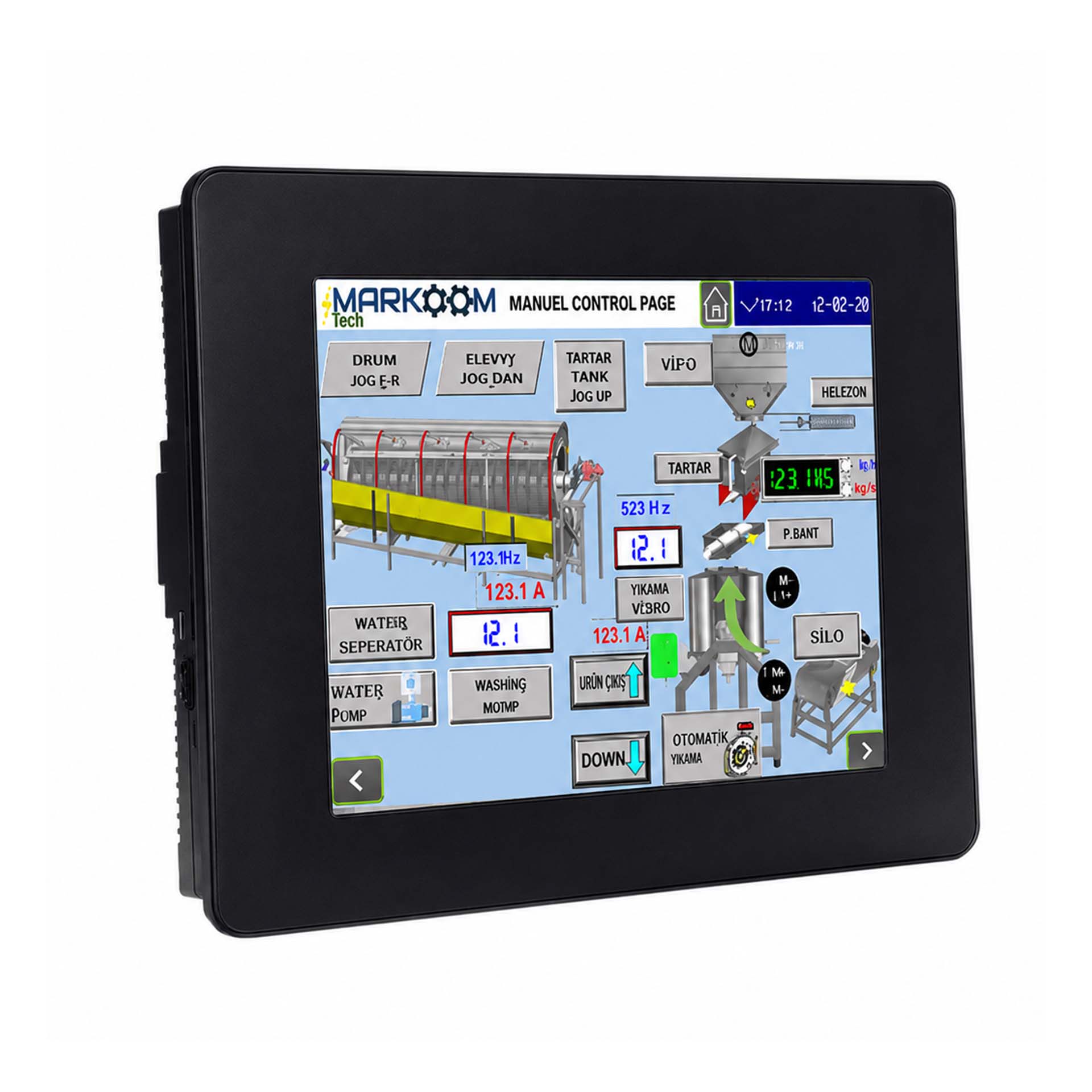 Electrical Cabinet MTEC industrial control panel enclosure for managing sesame processing machine electrical systems and automation