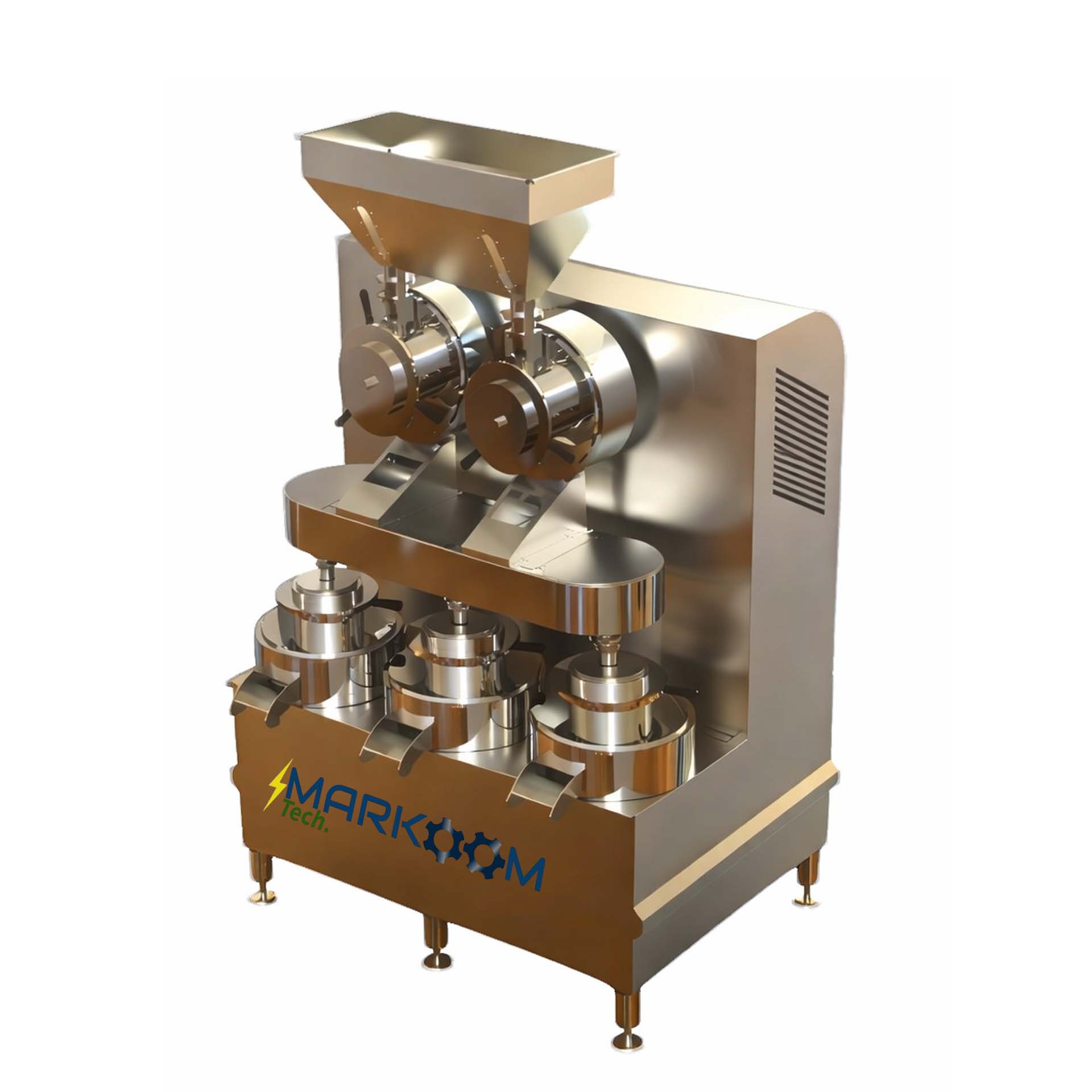 Tahini Grinding Machine Five Heads Model MTTG 005 industrial high-capacity grinder for continuous production of smooth tahini paste