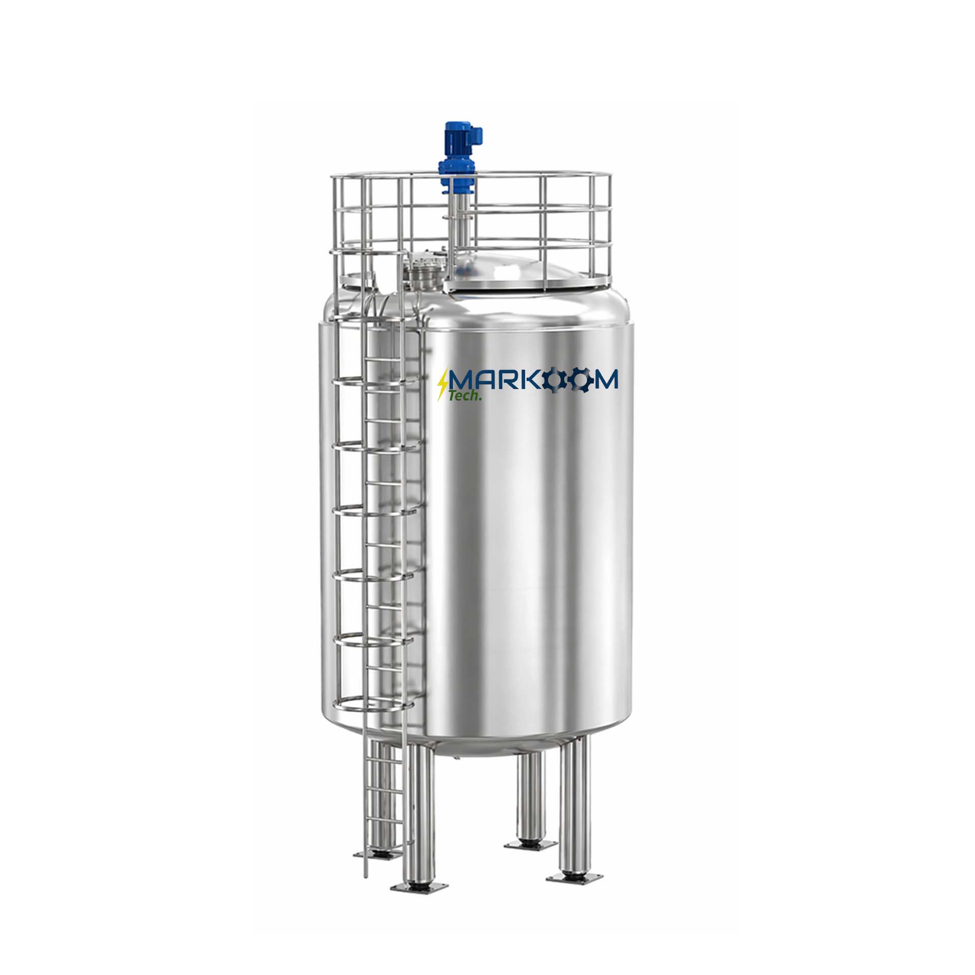 Stainless Steel Tank with Mixer MTTM industrial mixing tank for food processing with integrated agitator for uniform blending