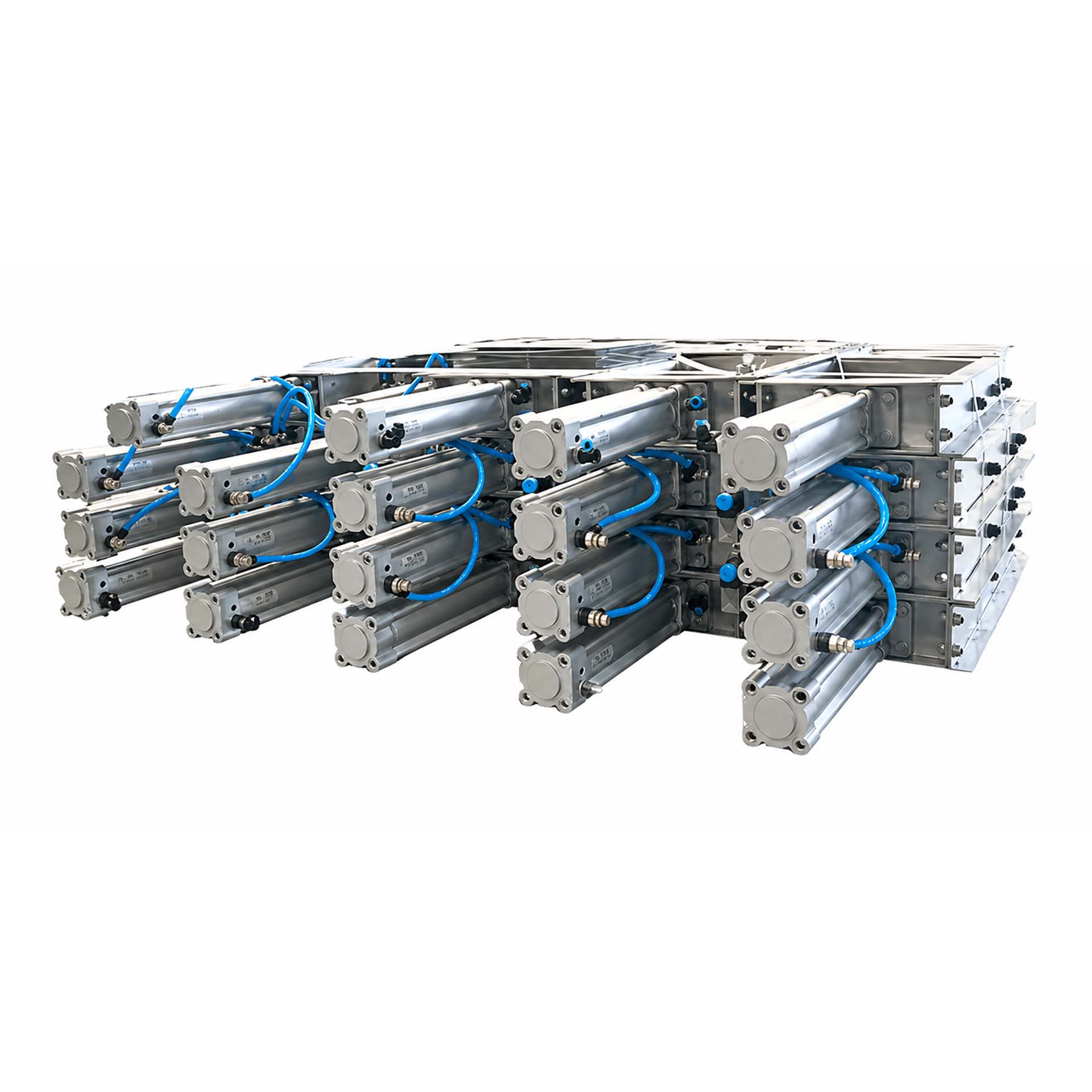 Pneumatic Gates MTPG industrial flow control gates for regulating sesame seeds and bulk material discharge in processing lines
