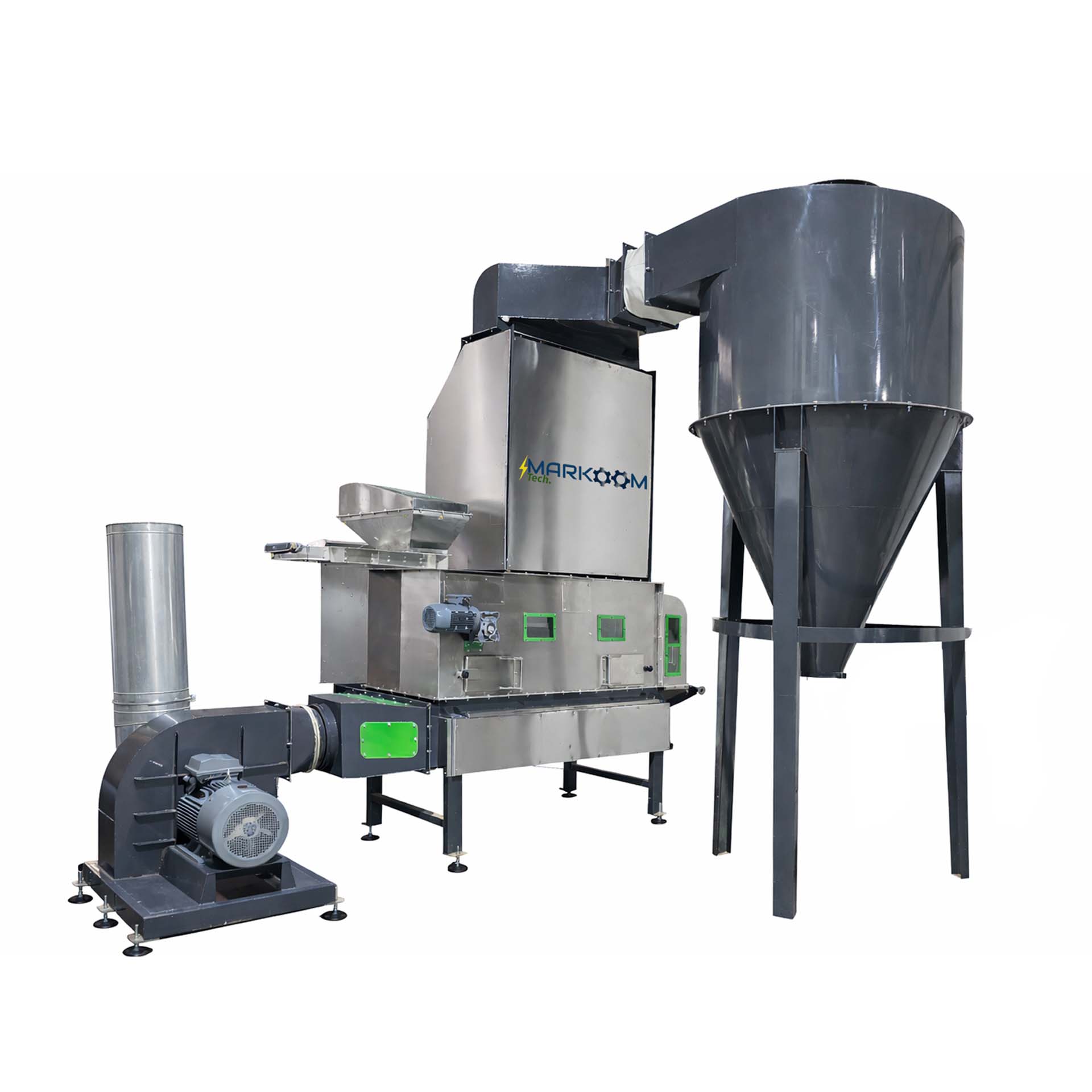 MTHAS-750 horizontal air separator machine for sesame cleaning and light impurity removal by MarkoomTech 750 kg/h capacity