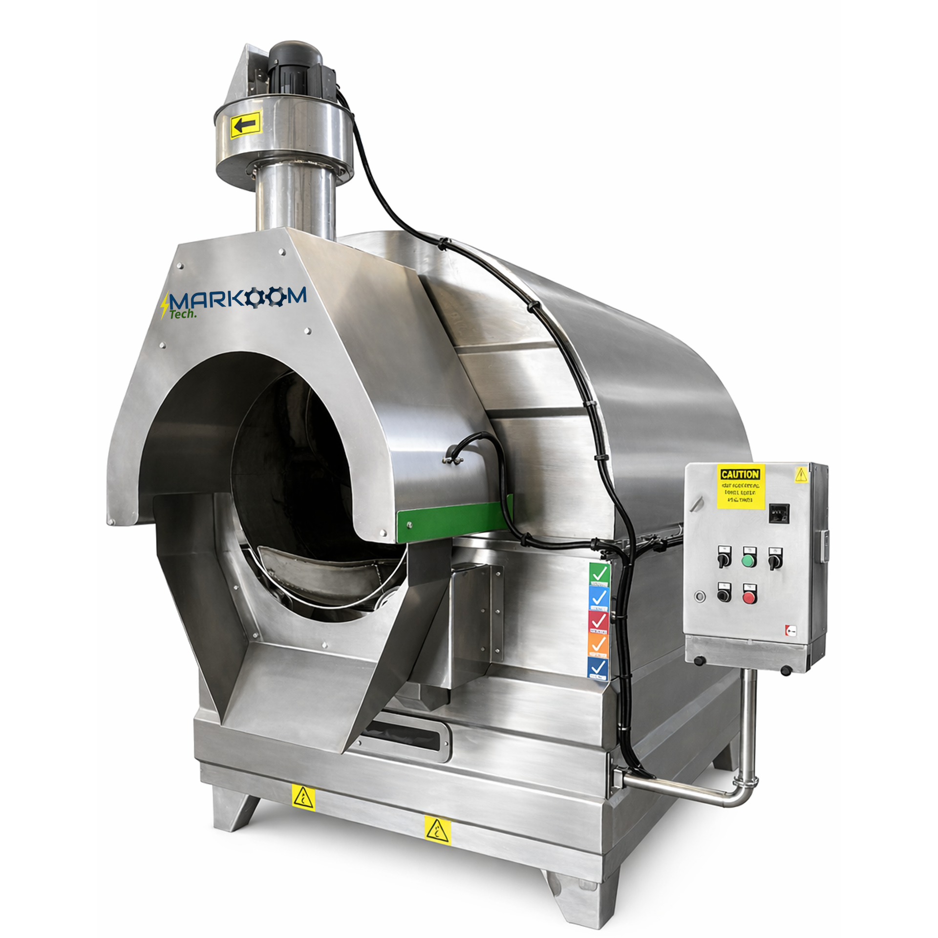 Sesame Roasting Machine Batch Model MTSR 250 industrial batch roaster for controlled roasting of sesame seeds for flavor and processing quality