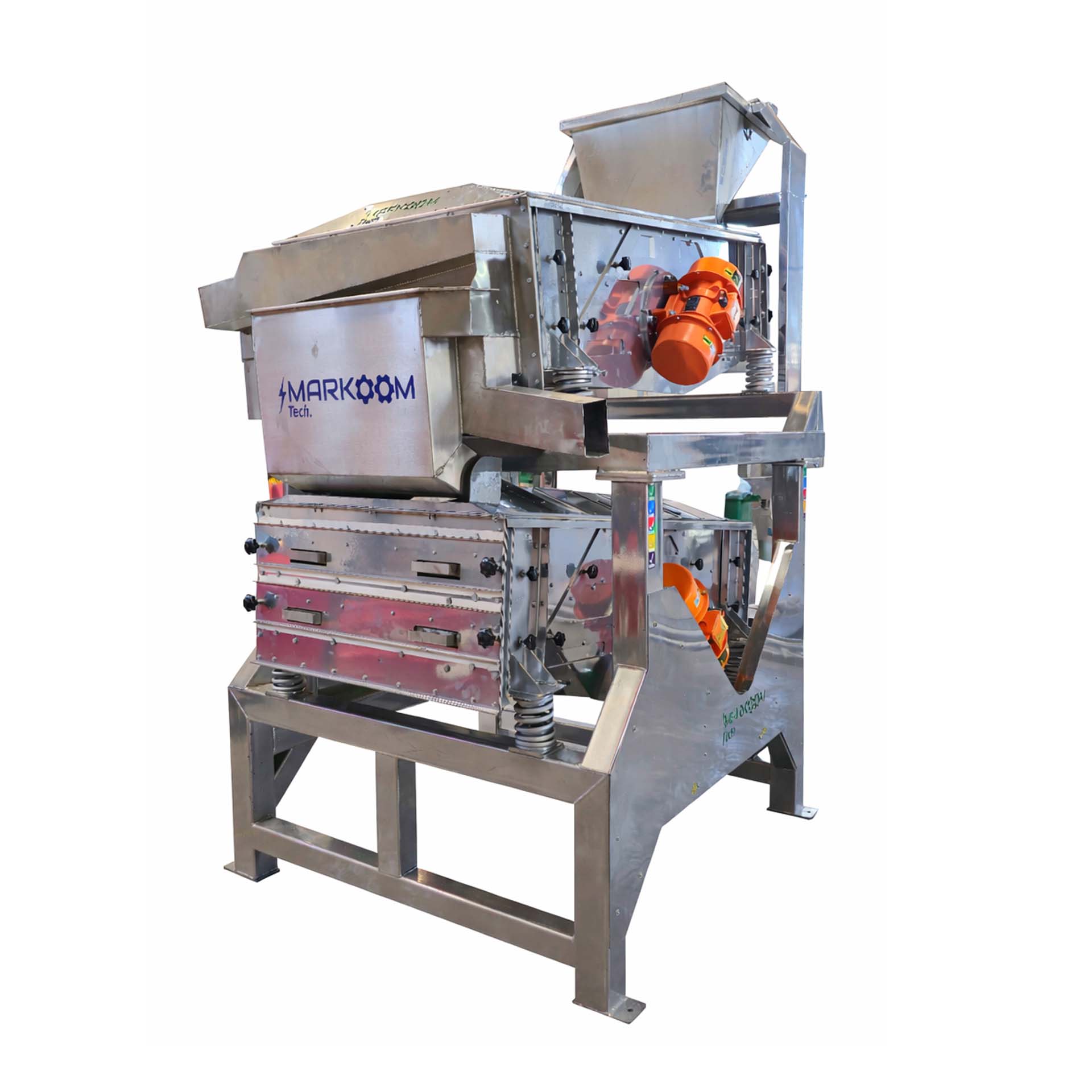 MTVSC-1800 vibro screen cleaner industrial machine 1800 kg per hour capacity for sesame cleaning by MarkoomTech