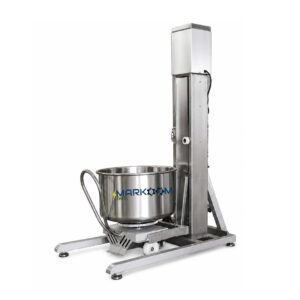 Bowl Elevator Tipper MTBET 250 industrial lifting and tipping system for transporting and discharging bowls in food processing lines
