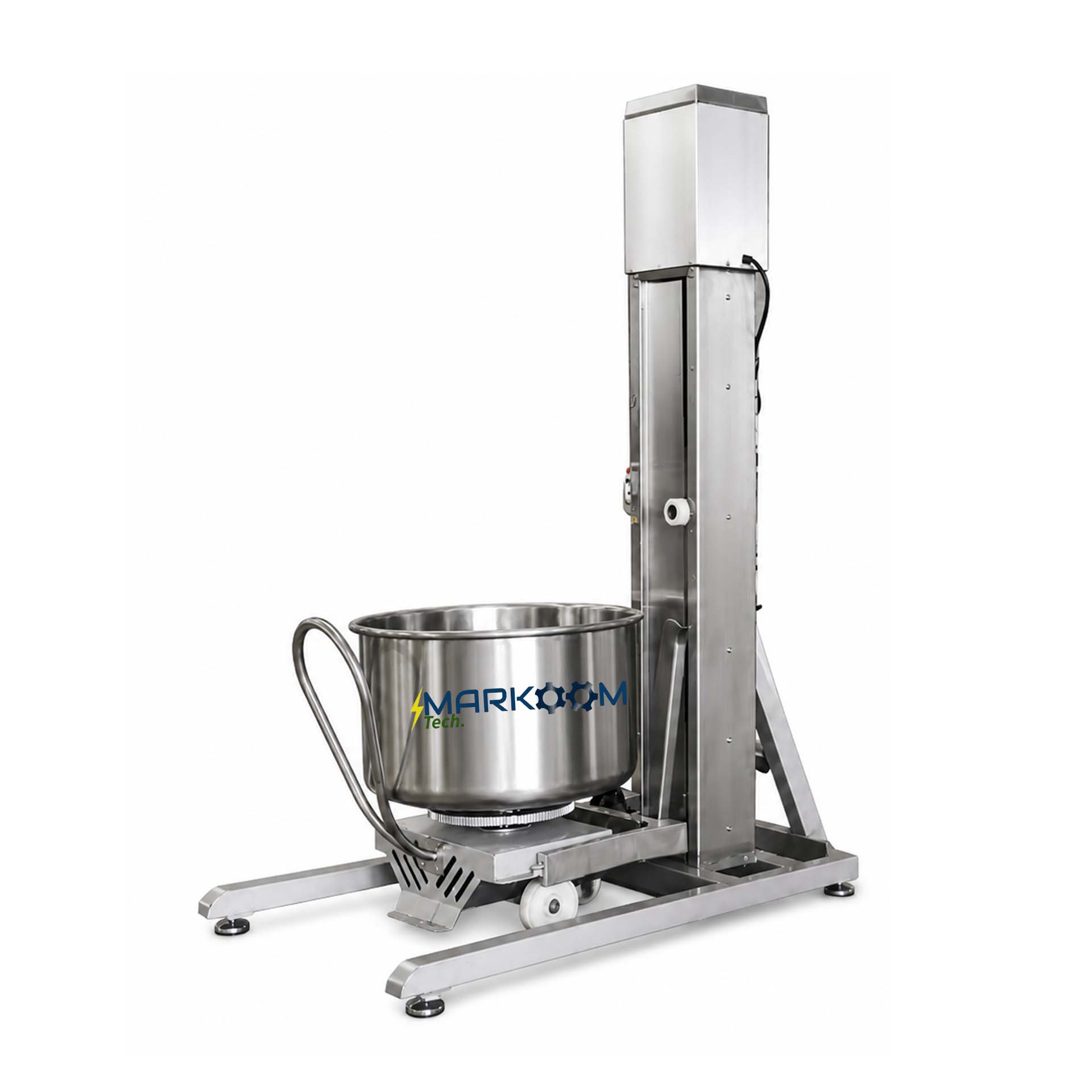 Bowl Elevator Tipper MTBET 250 industrial lifting and tipping system for transporting and discharging bowls in food processing lines