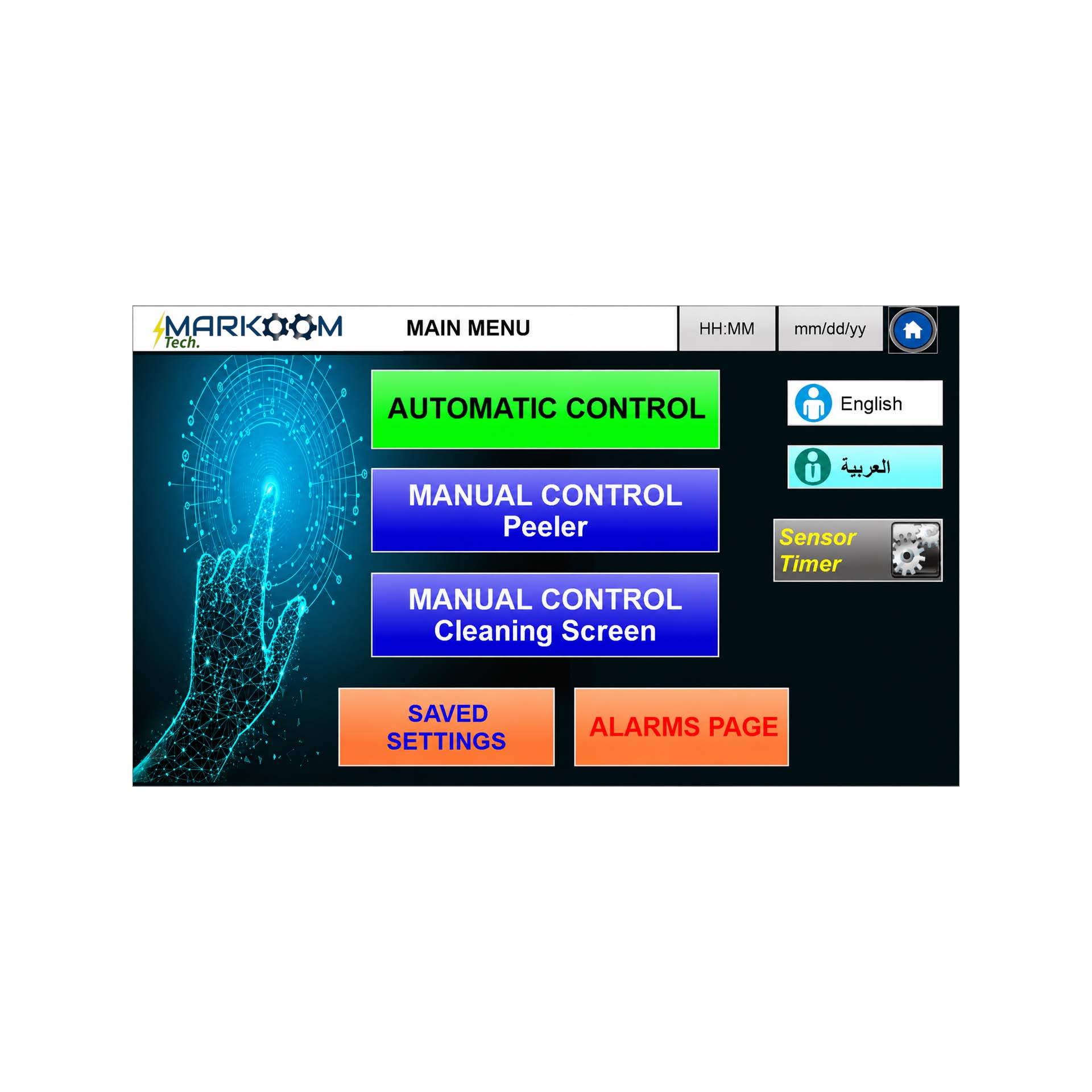 SCADA System MTSS industrial monitoring and control software for real-time supervision of sesame processing production lines